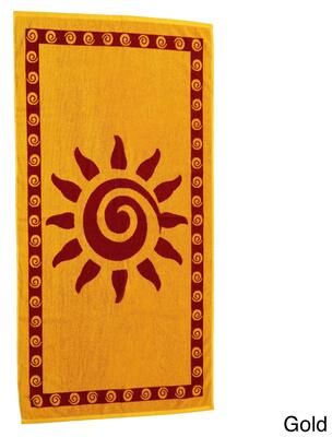 Jacquard Woven Turkish Terry Cotton Beach Towel - Multiple Patterns Available