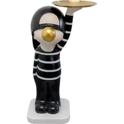 KARE DESIGN Beistelltisch Bubble Boy 87786 Polyresin Schwarz, Weiß Schwarz /