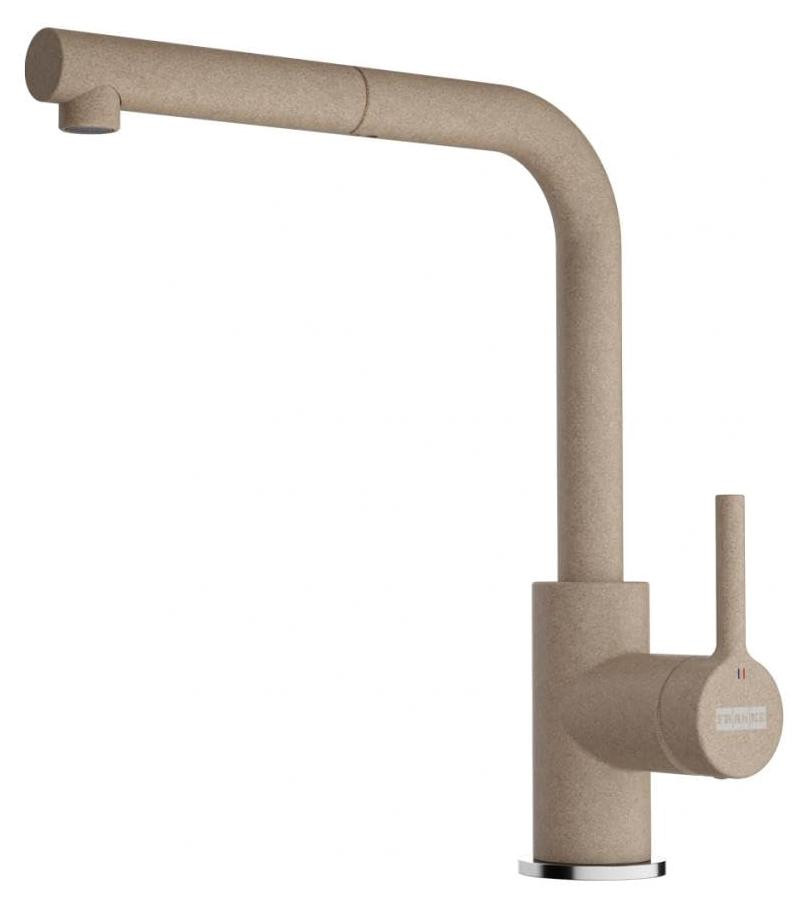 Dripio Keukenmengkraan Oyster met uittrekbare douche, messing