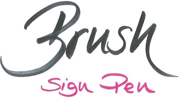 Pentel Brush Sign Pen Fineliner   Sort