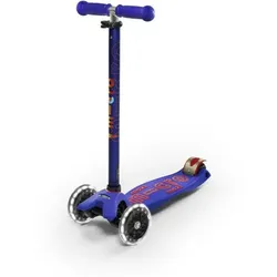 Micro Maxi Deluxe LED Kinder Kickboard Blau