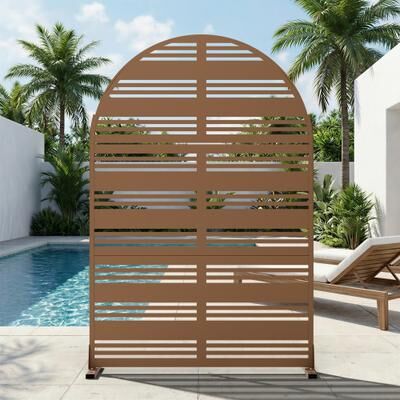 Dovelina Outdoor Privacy Screen Metal Privacy Screen Panel Free Standing