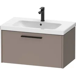 Duravit D-Code Waschtischunterschrank DC46670BD430000 Griff Diamantschwarz, Basalt Matt, Wandhängend, Auszug 1, 784x400x460 mm