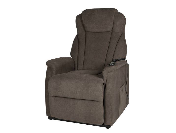 home24 Tv-fauteuil Toronto XXL bruin/bruin geweven stof 77 x 80 x 92cm