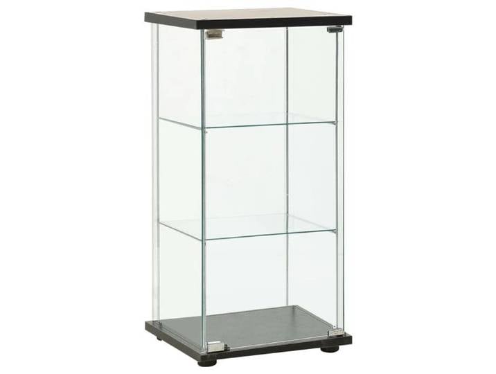 Vintage Vaisselier Buffet de rangement - Noir - Armoire de rangement Verre trempé Noir _001795845