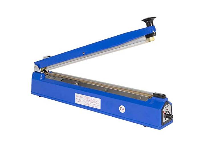 Allpax Tischschweißgerät 500 mm mit Messer - Folienschweißgerät aus massivem Aluminium mit 3 mm Nahtbreite - Einschweißgerät mit Schneidwerk - Siegelmaschine - inklusive Verschleißteilset, 800 Watt
