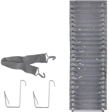 Uplift Picks Hanging Vinyl Roll Storage Organizer Bag For Wall Door Craft Room Supplies Rack gray (24 Grids)