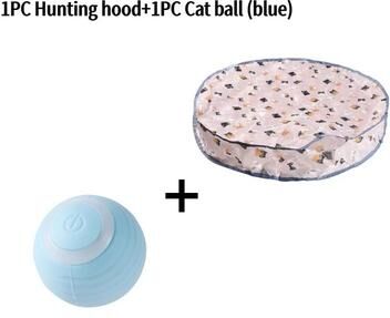 Inspired Finds Interactive Double Layer Hunting Cover Toy For Cats And Dogs ball+hood