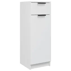 Helloshop26 - Klassischer Badezimmerschrank 32 x 33,5 x 90 cm großer Stauraum elegantes Design aus weißem Holzwerkstoff
