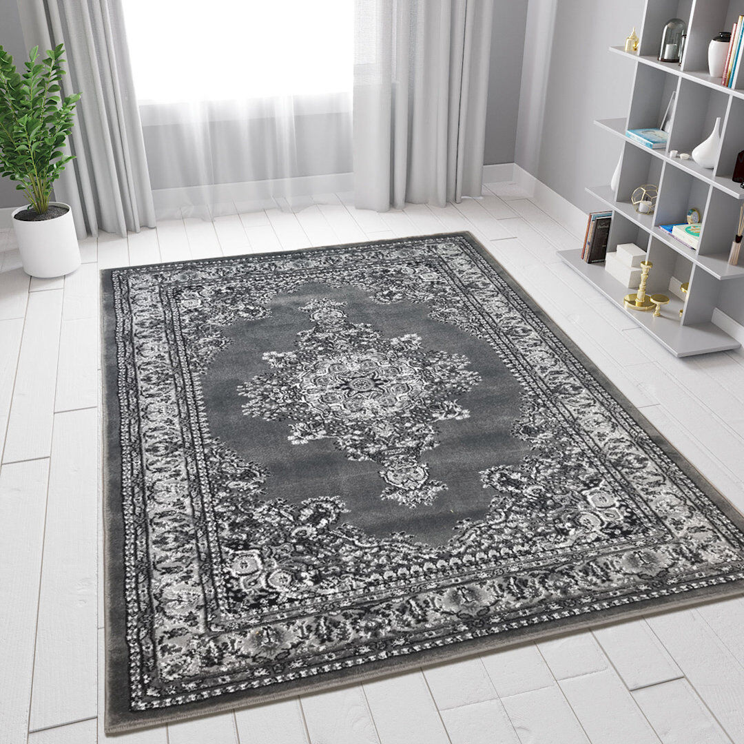 Langley Street Gracia Rectangle Oriental Area Rug Gray Rectangle 160 x 230cm