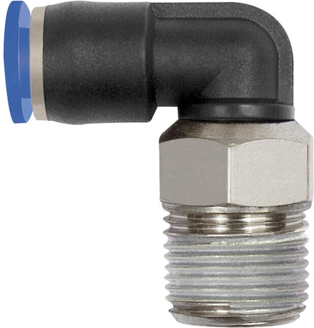 Riegler Raccord coudé L « Série Bleue » mini, pivotant, R 1/8, 126.018-6M (126.018-6M)