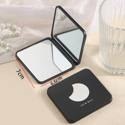 Inspired Finds Portable Folding Makeup Mirror Adjustable Mini Handheld Desktop Vanity Mirror small Moon Mirror