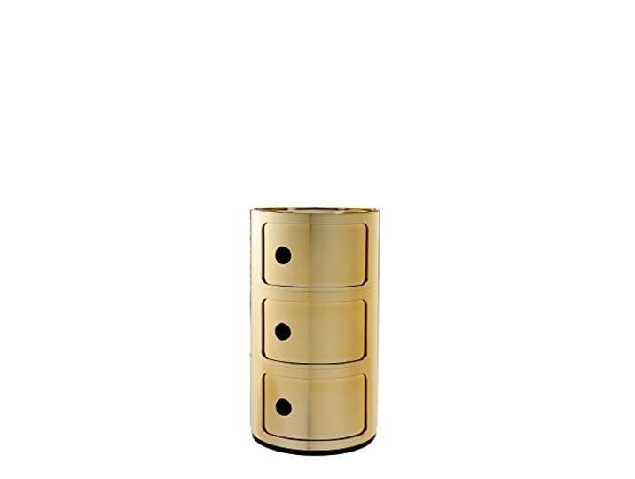 Kartell Componibili, 3 Elements, Gold, Runde Basis