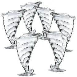 6er Set Eis-/Dessertbecher Fortuna klar, Glas 32,0 cl H. 18,0 cm / D. 12,5 cm