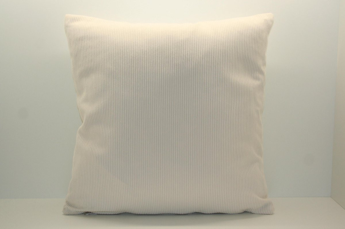 Sierkussen Pals ecru 45 x 45 cm met veren