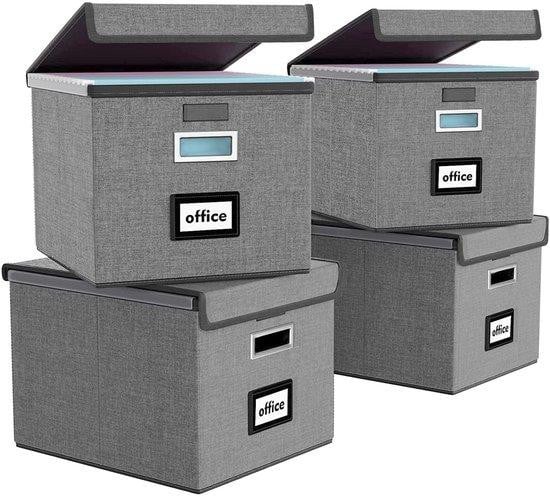 FINEW Documentenbox voor A4, grijs