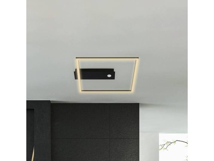 Briloner Deckenlampe mit Bewegungsmelder Nici, schwarz, für Wohn- / Esszimmer, Metall, Modern, Deckenlampe mit Sensor