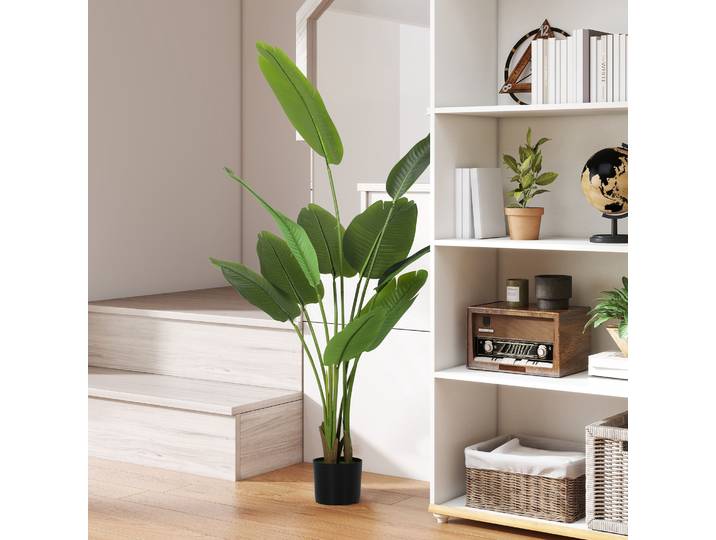 HOMCOM Lot 2 Arbres Artificiels 160cm avec Pot Vert