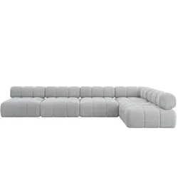 ECKSOFA modulares Sofa Samaro-L3 - 380x190x70 cm Grau Cord