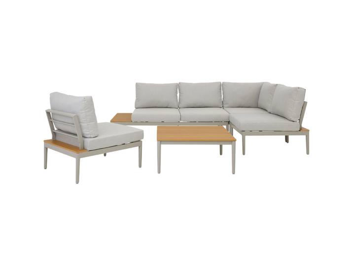Gartenlounge Florida hellgrau Aluminium