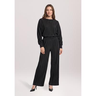 Culotte BETTY BARCLAY "Damen mit Glanzeffekt", Damen, Gr. 36, Normalgrößen, schwarz, Obermaterial: 100% Polyester, festlich, gerade 3/4-Länge, Hosen Culotte
