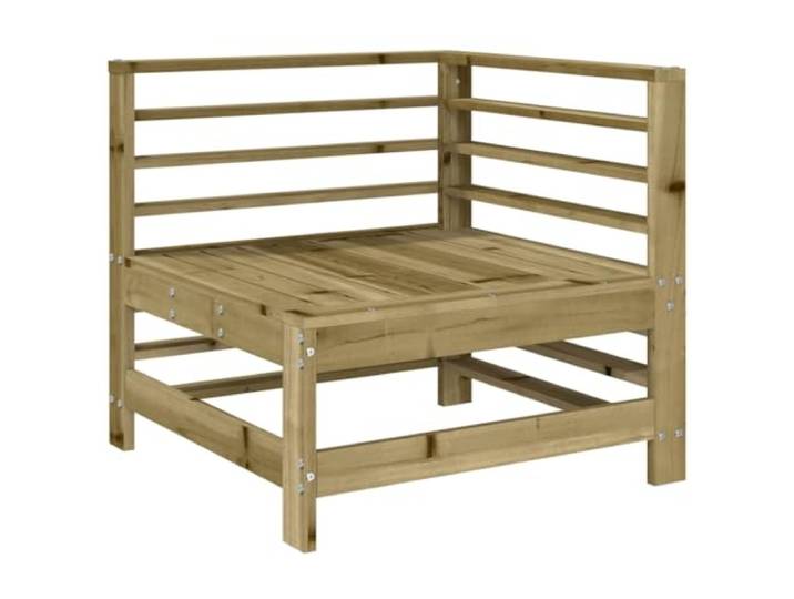 KTHLBRH Ecksofas für den Garten, 2 Stück, aus imprägniertem Kiefernholz Modulares Lattenrost-Design, 110 kg pro Sitz, für Terrasse und Terrasse