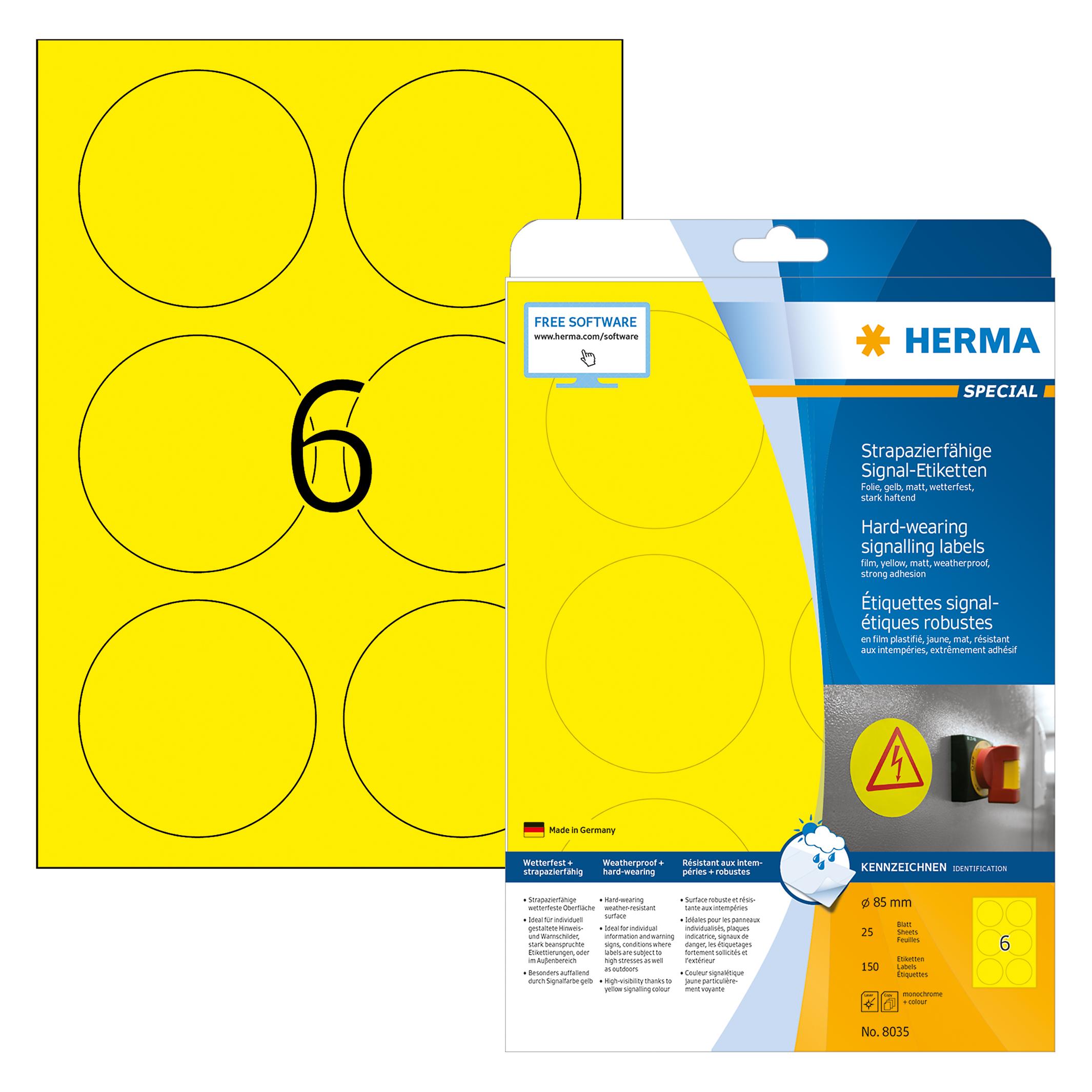 Herma Wetterfeste Etiketten A4 (8035)