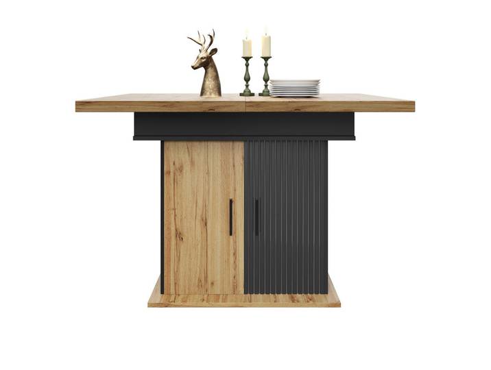 Flieks Esstisch Ausziehbar 110-140cm Klappbar Retro Stil, Mehrfarbig, 110x75x80 cm, Esszimmer, Esstische
