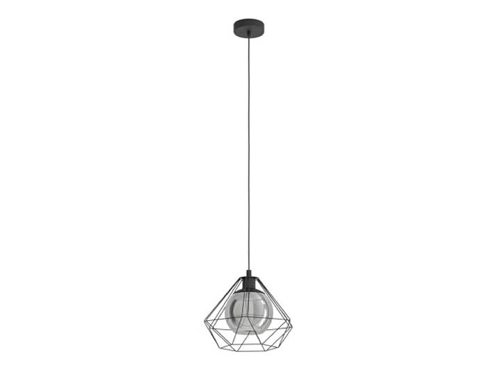 Eglo Suspension Vernham\, lampe suspendue vintage 1 flamme\, style industriel rétro\, suspension en acier et verre fumé noir\, lampe de table à manger suspendue avec douille E27\, Ø 32\,5 cm