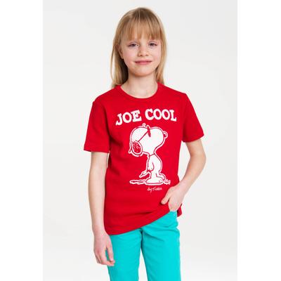 T-Shirt LOGOSHIRT "Snoopy - Peanuts - Joe Cool", Mädchen, Gr. 92/98, rot, 100% Baumwolle, bedruckt, normal, Rundhals, Shirts T-Shirt, mit Retro-Print