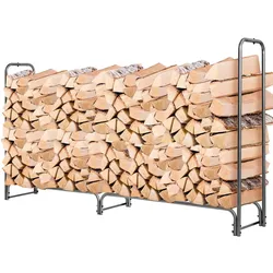 Helloshop26 - Holzregal 240 x 35,5 x 122,5 cm wasserdicht großes Fassungsvermögen modernes Design schwarzes Eisen 20_0013342