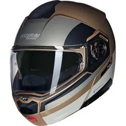 Nolan N90-3 Roboto 347, Klapphelm - Matt Dunkelbeige/Hellgrau/Schwarz - XXL