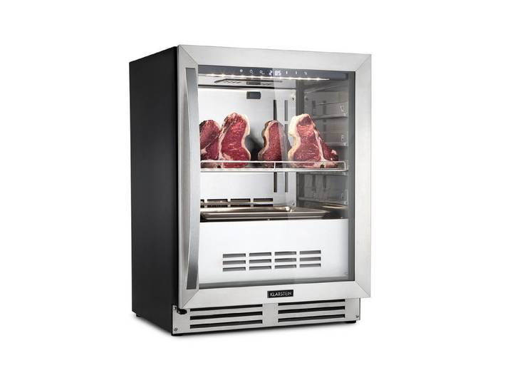 Klarstein Reifeschrank Steakhouse Pro, 98 l, Elektrische Fleischkühlschrank LED Touch Kühlen 98 L