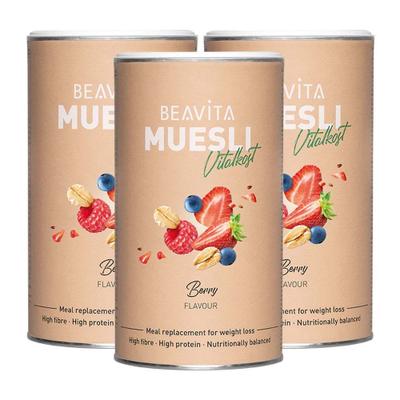 Beavita Diät-Müsli Beere 3er-Pack 3x500 g Pulver