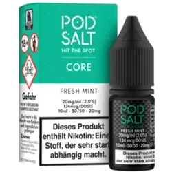Fresh Mint 10ml NicSalt Liquid by Pod Salt 20mg