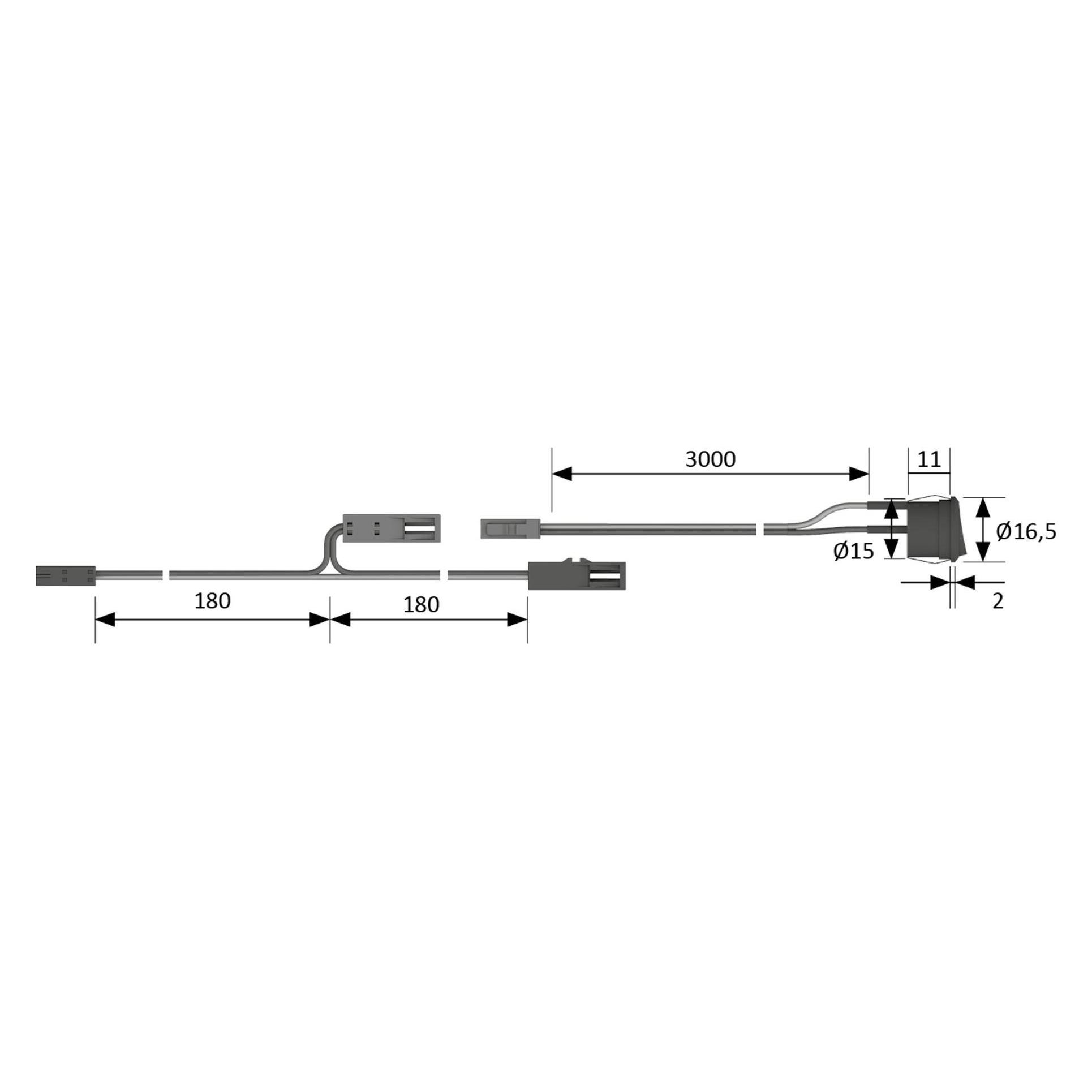 Halemeier Mini Einbau-Wippschalter 12 V (3697471)