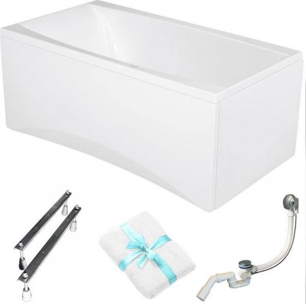 Cersanit | Badewanne - Rechteckbadewanne Virgo - 150x75 Cm - Mit Weißer Verkleidung - Ergonomisches Design