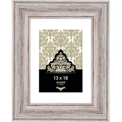 Bilderrahmen Vintage 13 x 18 cm Holz Weiß