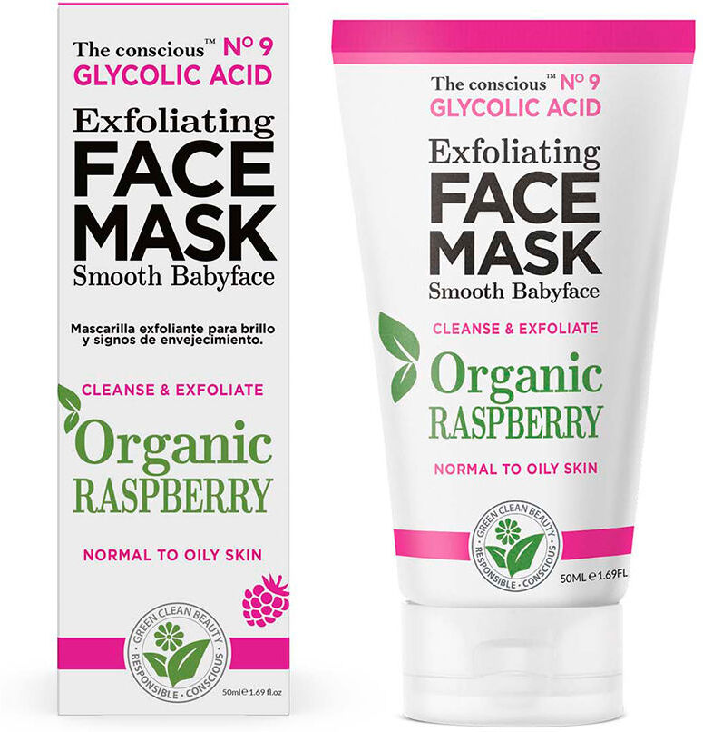 The Conscious™ Glycolic Acid exfoliating face mask organic raspberry 50 ml