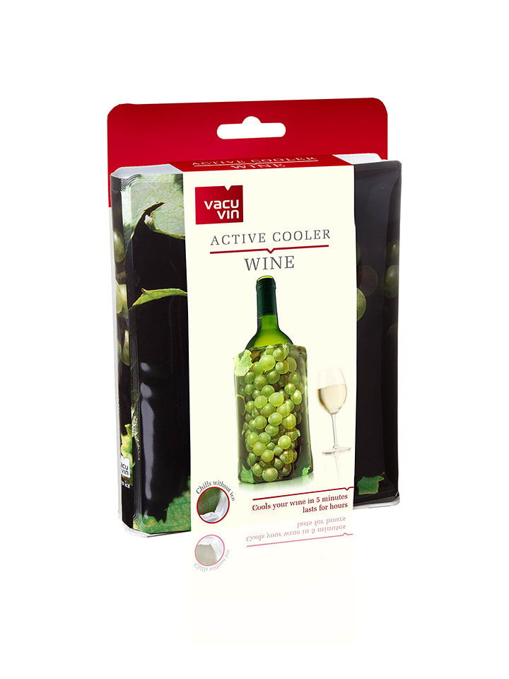 Vacu Vin Weinkühler in Schwarz/ Grün - (H)17,6 x Ø 9,5 cm - onesize