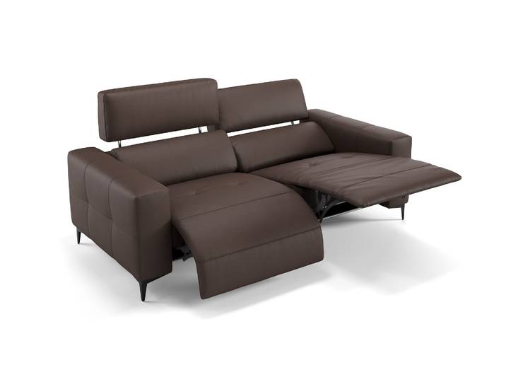 Leder Relaxsofa NOLA 3-Sitzer Elektrische Relaxfunktion Ledercouch Designsofa