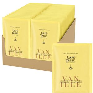 Cafe-Tasse Kakao belgische Trinkschokolade Vanilla, Pulver, 32% Kakaogehalt, 20 Portionsbeutel