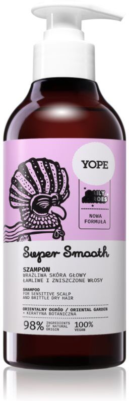 Yope Daily Heroes Smooth Shampoo Oriental Garden shampoing fortifiant pour cheveux abîmés et fragiles 300 ml