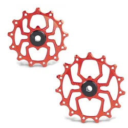 ALUGEAR Schaltwerkröllchen Set 13/15 Zähne rot
