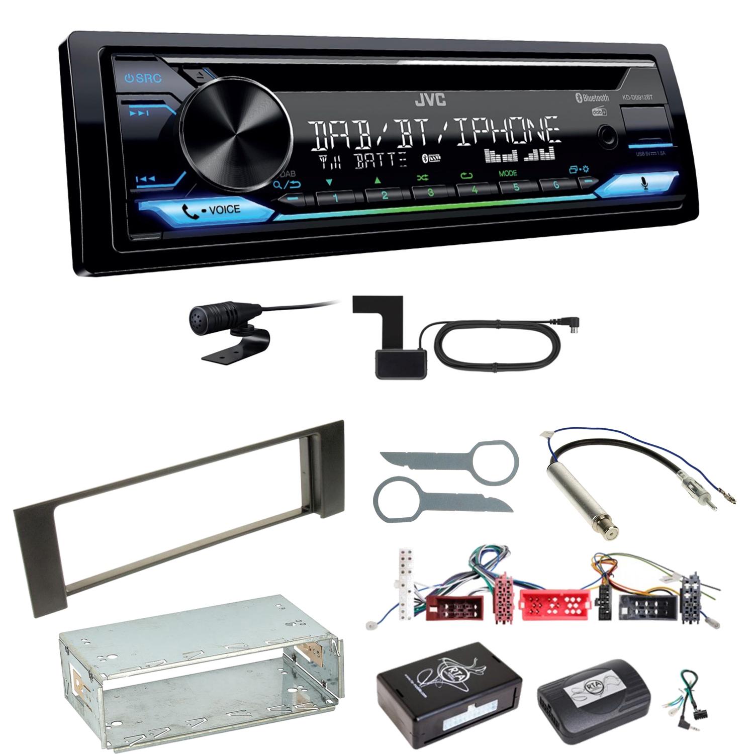 JVC KD-DB912BT Digitalradio Bluetooth Einbauset für Audi A4 B6 B7