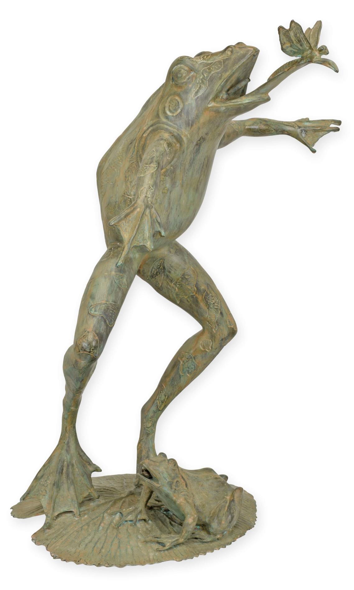 Brunnen Bronze Frosch Replikat Retro Design Dekoration