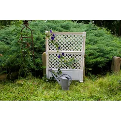 KHW Spalier (2-tlg.) 100 cm mit Erdspieß weiß