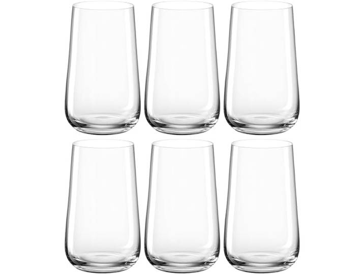 LEONARDO HOME Brunelli Trinkgläser 6er Set spülmaschinenfeste Wasser-Gläser Trink-Becher aus Glas moderne Saft-Gläser Whiskey-Glas 530 ml 066417
