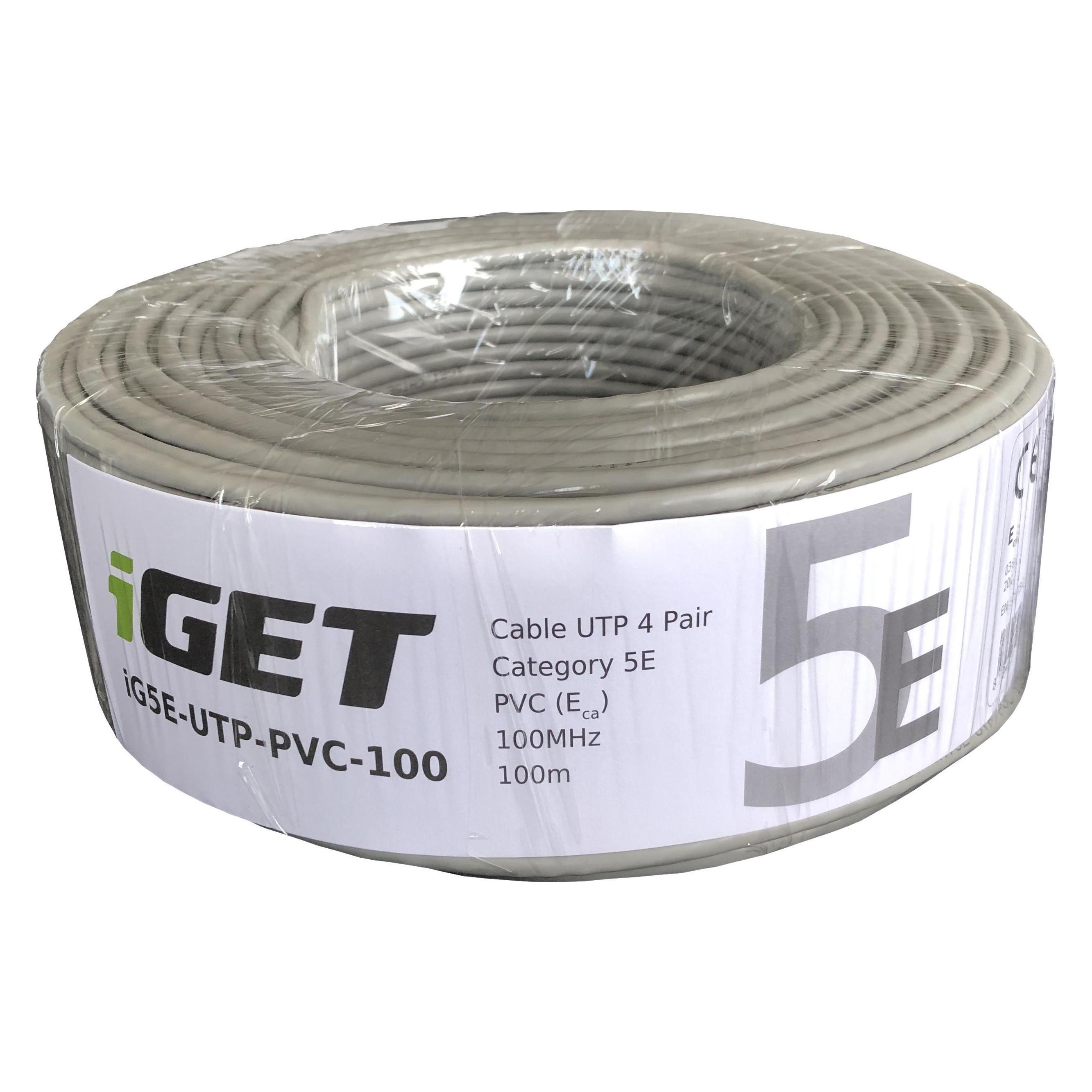 iGet Síťový kabel CAT5E UTP PVC Eca 100m/role (UTP, CAT5e, 100 m) (iG5E-UTP-PVC-100)