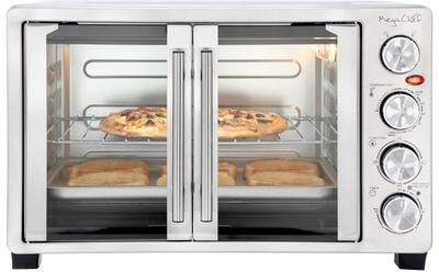 MegaChef French Door Counter Top Oven and Toaster 30L with Baking Tray and Convection Rack